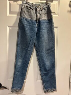 Vintage 80s/90s Gasoline Paris Two-Tone High Waist Mom Jeans Made in USA